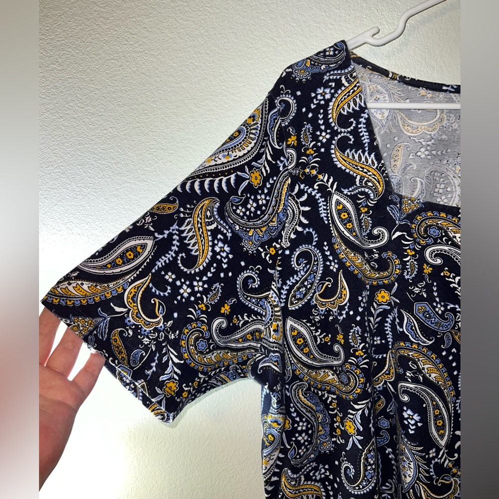 Jessica London Plus Size Stretch Square Neck Short Sleeve Tee! Size 22/24. - Picture 5 of 13